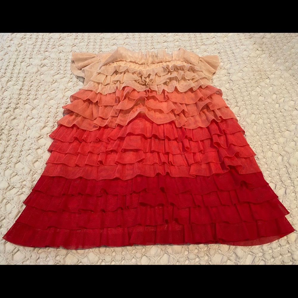 Baby Gap 4T ruffle ombré shirt